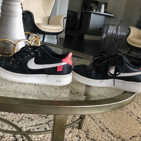 Black Nike Air Forces Size 4Y - Picture 4 of 7